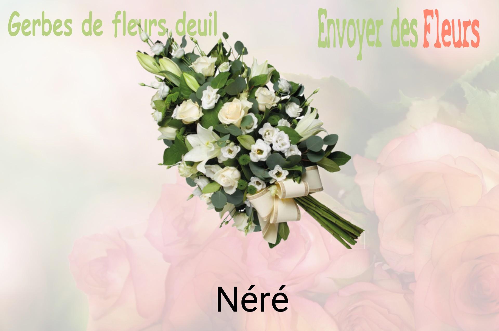 Gerbe de fleurs de deuil livrée à Néré